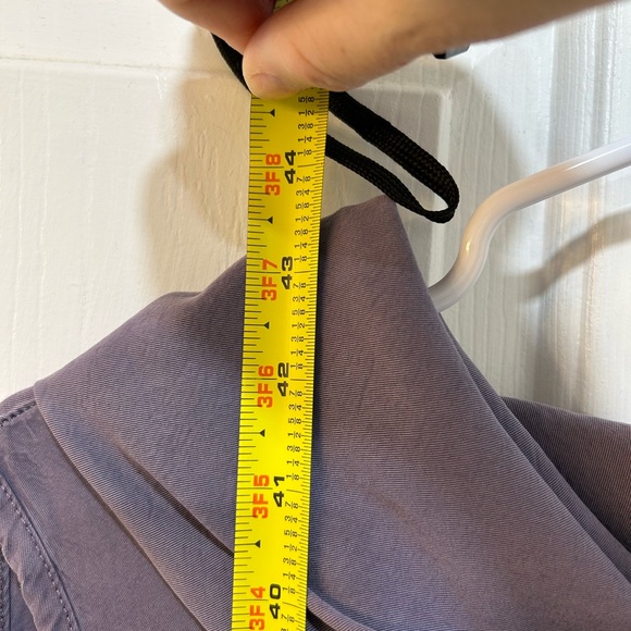 Luukaa Lagenlook Dress Lilac Cowl Neck With Pockets Drape Front Sleeveless Sz 14 - Picture 7 of 8